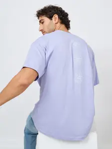 Styli Back Graphic Compact Jersey Oversized T-Shirt