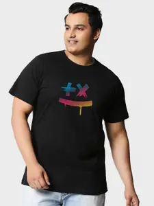 Bewakoof Plus Martin Garrix Colorful Graphic Printed Oversized T-shirt