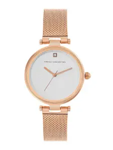 French Connection Women Haven Patterned Dial Bracelet Style Strap Analogue Watch FCN00070B