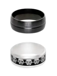 OOMPH Men Set Of 2 Finger Rings