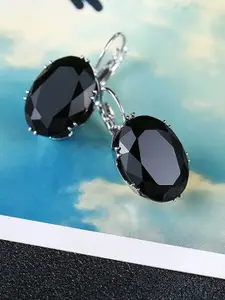 OOMPH Cubic Zirconia Oval Drop Earrings