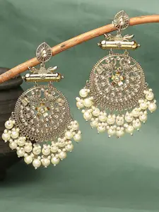 OOMPH Peacock Shaped Chandbalis Earrings