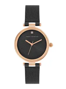 French Connection Women Patterned Stainless Steel Bracelet Style Analogue Watch FCN00070C