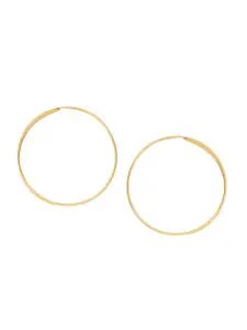 XPNSV Gold-Plated Contemporary Hoop Earrings