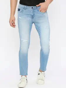 SPYKAR Men Mid-Rise Kano Slim Fit Low Distress Heavy Fade Stretchable Jeans