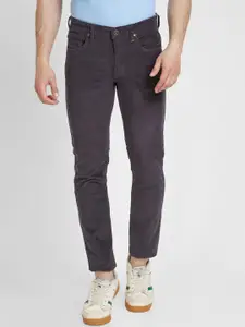 SPYKAR Men Self Design Slim Fit Trousers