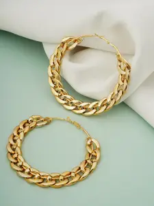 Ferosh Gold-Plated Circular Hoop Earrings