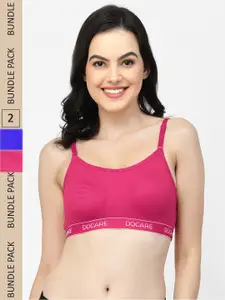 Docare Pack of 2  Full Coverage Cotton Sports T-shirt Bra