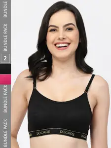 Docare Pack Of 2 Super Support All Day Comfort Full Coverage T-shirt Bra