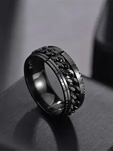VIEN Men Rotatable Link Chain Ring