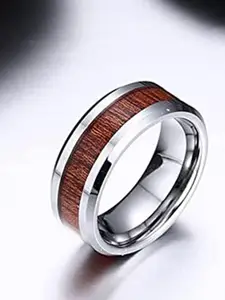 VIEN Men Silver-Plated Band Ring
