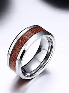 VIEN Men Silver-Plated Band Ring