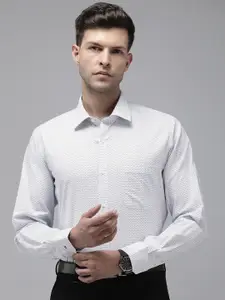 Van Heusen Pure Cotton Self Design Textured Formal Shirt