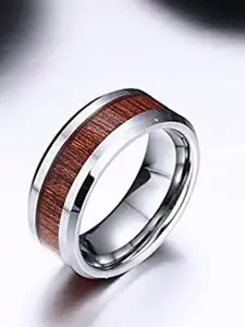 VIEN Men Silver-Plated Band Ring