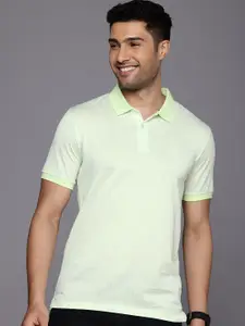 Allen Solly Pure Cotton Striped Polo Collar T-shirt