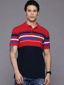 Allen Solly Horizontally Striped Polo Collar T-shirt