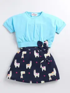 M'andy Top With Printed Skirt