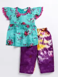 M'andy Girls Printed Top With Pyjamas