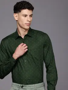 Allen Solly Pure Cotton Classic Fit Opaque Printed Semiformal Shirt