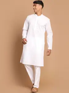 VASTRAMAY Mandarin Collar Kurta With Pyjamas