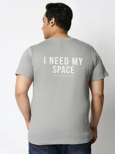 Bewakoof Plus Bewakoof x OFFICIAL NASA MERCHANDISE Men  Spaced NASA Typography Plus Size T-shirt