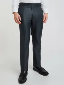 Raymond Men Textured Slim Fit Formal Trousers