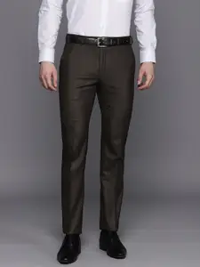Raymond Men Textured Slim Fit Trousers