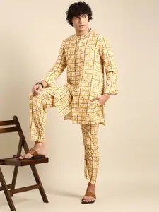 Sangria Printed Regular Kurta with Trousers
