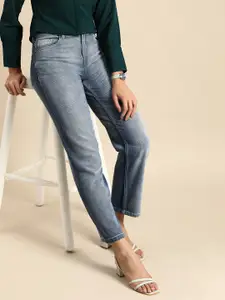 all about you Women Cotton High-Rise Heavy Fade Jeans