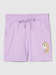 max Girls Mid-Rise Cotton Casual Shorts