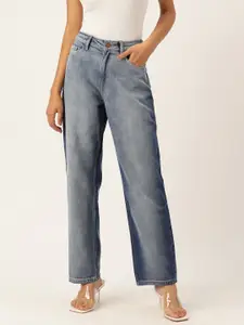 DressBerry Women High-Rise Light Fade Ombre Jeans