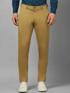 Louis Philippe Sport Men Mid Rise Plain Slim Fit Cropped Chinos Trousers