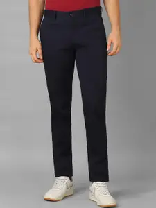 Louis Philippe Sport Men Mid Rise Plain Slim Fit Cropped Chinos Trousers