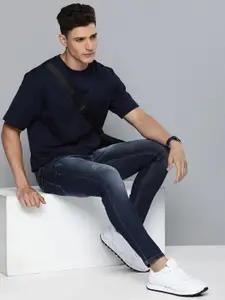 Harvard Men Slim Fit Low Distress Light Fade Stretchable Jeans