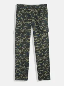 Indian Terrain Boys Camouflage Printed Pure Cotton Joggers