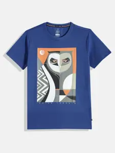 Indian Terrain Boys Owl Print Pure Cotton T-shirt
