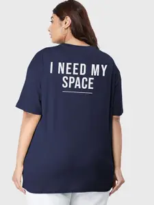 Bewakoof Plus Bewakoof x OFFICIAL NASA MERCHANDISE Spaced NASA Printed Oversized Plus Size T-shirt