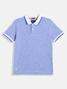 Indian Terrain Boys Solid Pure Cotton Polo Collar T-shirt