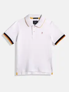 Indian Terrain Boys Solid Polo Collar Pure Cotton T-shirt