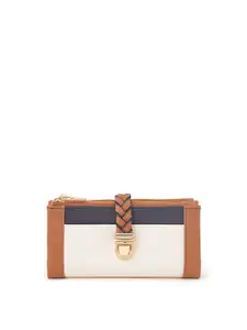 Accessorize Women Faux Leather Plait Push-Lock Wallet