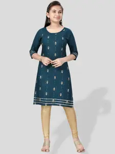 BAESD Girls Ethnic Motif Printed Cotton Kurta