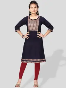 BAESD Girls Ethnic Motif Printed Cotton Kurta
