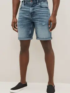 NEXT Men Mid-Rise Denim Shorts