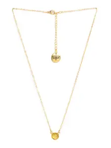 Tipsyfly Gold-Plated Citrine-Studded Necklace
