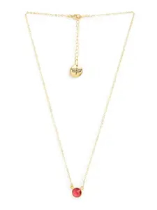 Tipsyfly Gold-Plated Artificial Stones & Beads Studded Necklace
