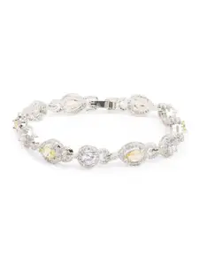 Tipsyfly Silver-Plated Crystals Link Bracelet