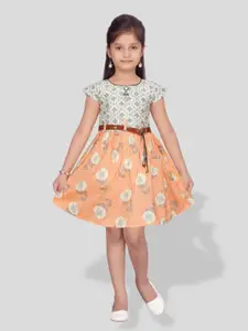 BAESD Girls Floral Printed Fit & Flare Dress