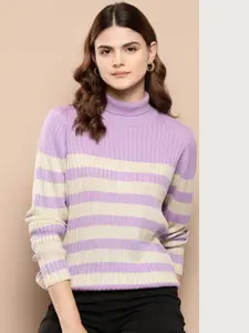 her by invictus Women Striped Acrylic Pullover