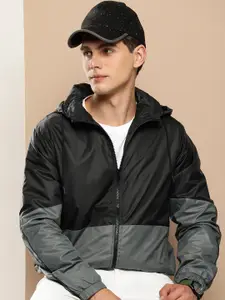 INVICTUS Colourblocked Hooded Sporty Jacket