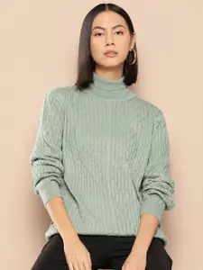 her by invictus Pure Acrylic Cable Knit Pullover